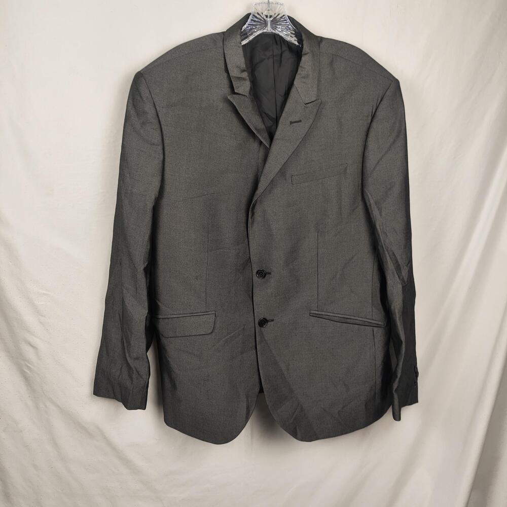 Blackberrys Suit Jacket Mens 44 Gray Slim Fit Two Button Formal Blazer Business